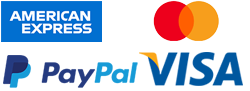 American Express, Mastercard, Visa, Paypal